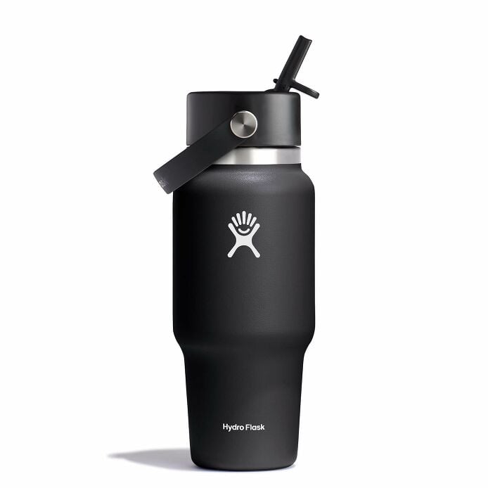 24 oz Wide Mouth Travel Bottle with Flex Straw Cap