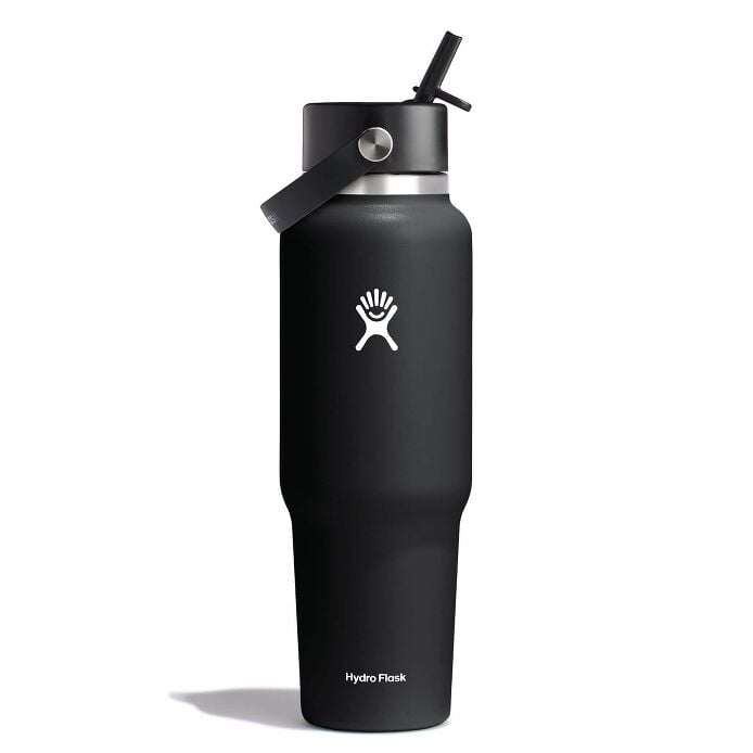 40 oz Wide Mouth Travel Bottle with Flex Straw Cap